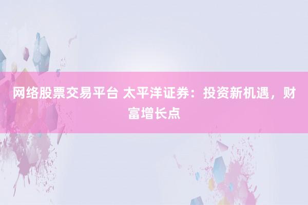 网络股票交易平台 太平洋证券：投资新机遇，财富增长点