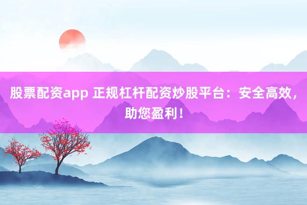 股票配资app 正规杠杆配资炒股平台：安全高效，助您盈利！