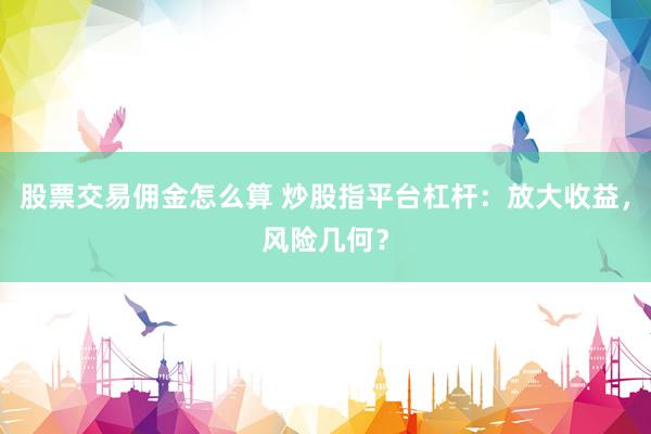 股票交易佣金怎么算 炒股指平台杠杆：放大收益，风险几何？