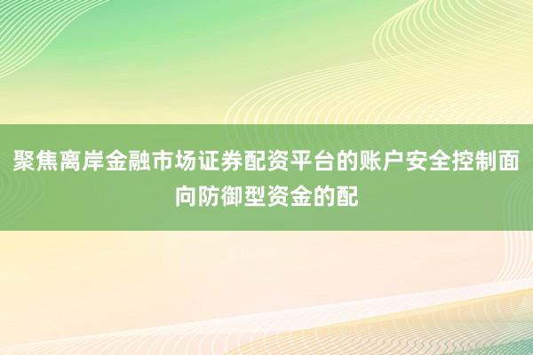 聚焦离岸金融市场证券配资平台的账户安全控制面向防御型资金的配