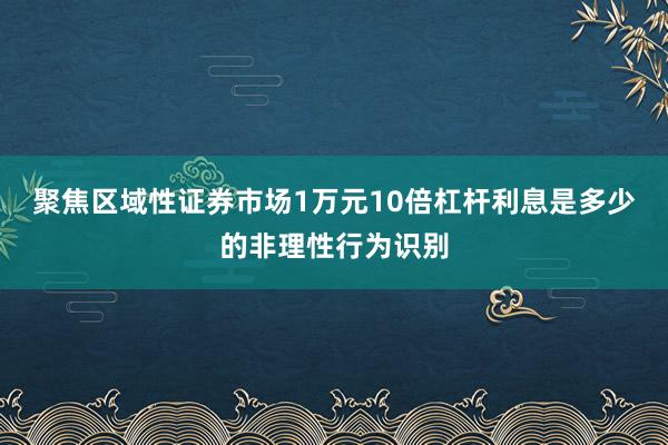 聚焦区域性证券市场1万元10倍杠杆利息是多少的非理性行为识别
