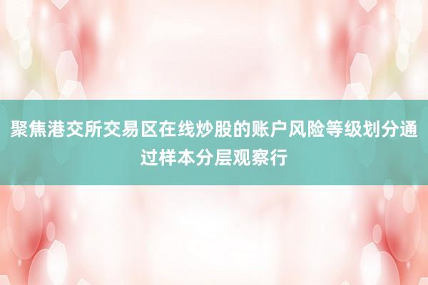 聚焦港交所交易区在线炒股的账户风险等级划分通过样本分层观察行