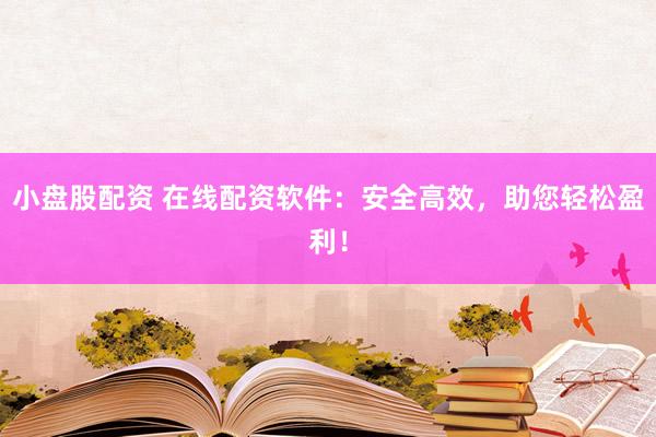 小盘股配资 在线配资软件：安全高效，助您轻松盈利！