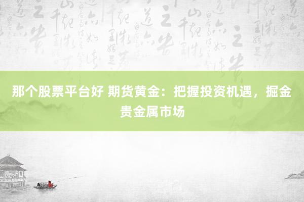 那个股票平台好 期货黄金：把握投资机遇，掘金贵金属市场